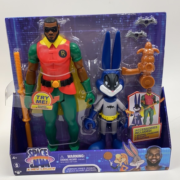 Space jam toy set lebron as robin bugs bunny as Batman new - Picture 2 of 5